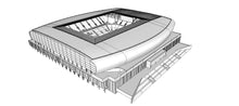 Load image into Gallery viewer, Everton FC Stadium 3D Model Liverpool Replica