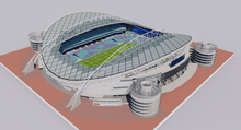 Load image into Gallery viewer, Stadium Australia in Sydney, Australia, home of South Sydney Rabbitohs, Australia national rugby team and Socceroos, detailed 3D stadium model showing the multi-purpose sports arena, exterior architecture, seating bowl and sports complex, created by Genius&Gerry for 3D visualization, broadcast graphics, virtual production, VR, AR and architectural projects.