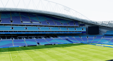 Load image into Gallery viewer, Stadium Australia in Sydney, Australia, home of South Sydney Rabbitohs, Australia national rugby team and Socceroos, detailed 3D stadium model showing the multi-purpose sports arena, exterior architecture, seating bowl and sports complex, created by Genius&Gerry for 3D visualization, broadcast graphics, virtual production, VR, AR and architectural projects.