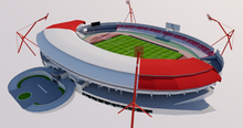 Load image into Gallery viewer, Bahrain National Stadium 3D model