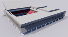 Load image into Gallery viewer, Caja Mágica - Madrid Tennis court 3D model