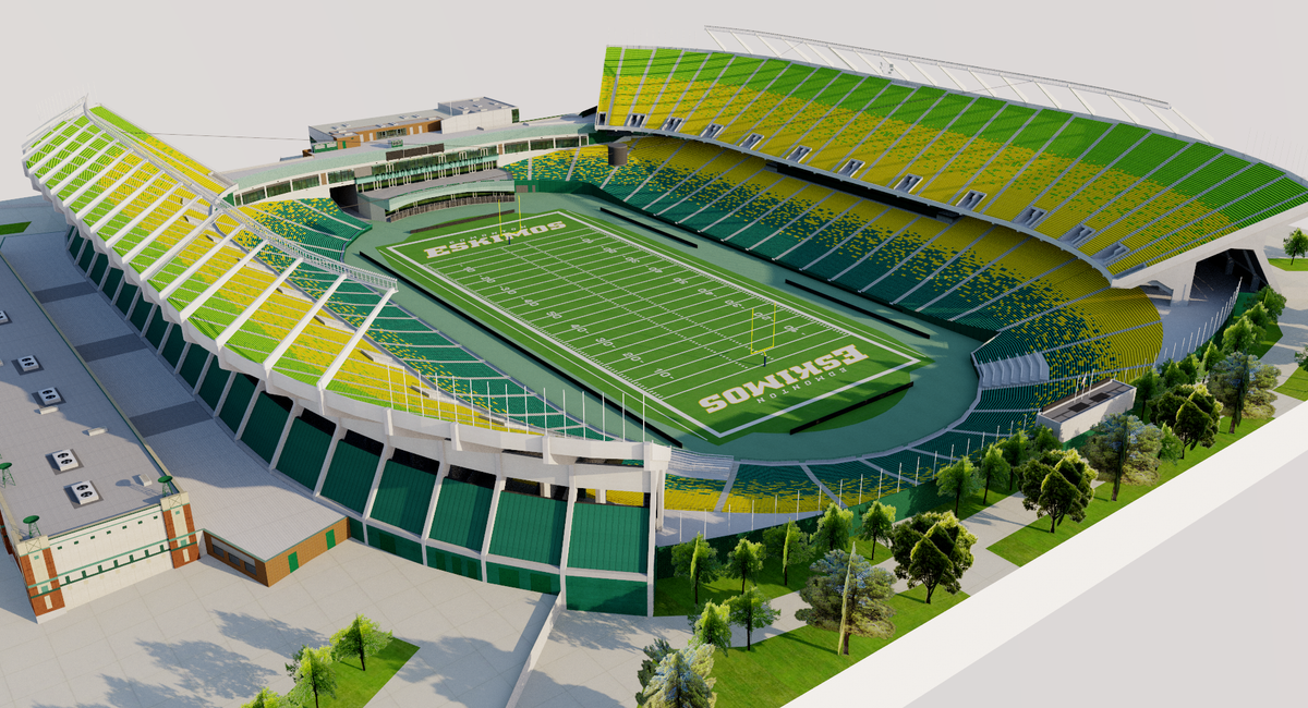 Commonwealth Stadium Edmonton Canada 3D model Genius&Gerry