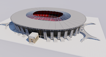 Load image into Gallery viewer, Puskás Arena 3D football stadium model – Budapest stadium