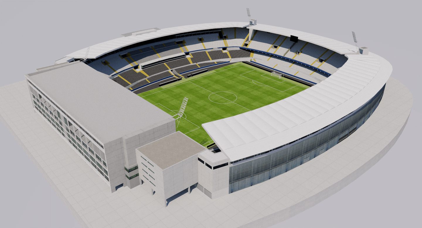 Estadio Dom Alfonso Henriques, Vitoria Guimaraes 3D Model UEFA Stadium