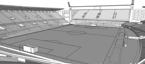 Estadio Dom Alfonso Henriques, Vitoria Guimaraes 3D Model UEFA Stadium