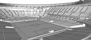 La Cartuja Estadio Sevilla Betis La Roja 3d model 3d free 3d stadium selección copa del rey