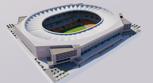 La Cartuja Estadio Sevilla Betis La Roja 3d model 3d free 3d stadium selección copa del rey