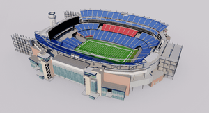 Gillette Stadium 3D model – New England Patriots NFL stadium