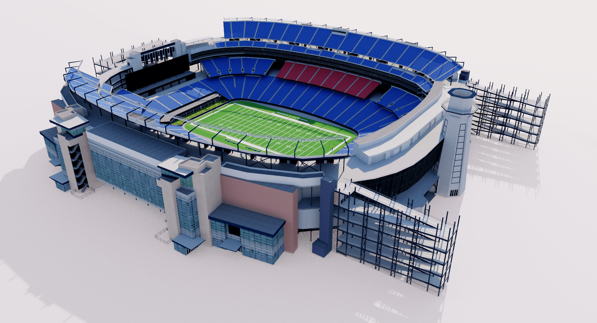 Gillette Stadium - Boston - New England Patriots - USA 3D model –  Genius\u0026Gerry, image size:1920x1040