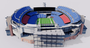 Gillette Stadium 3D model – New England Patriots NFL stadium