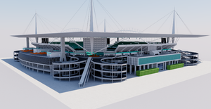 Hard Rock Stadium - Tennis - Miami USA 3D model