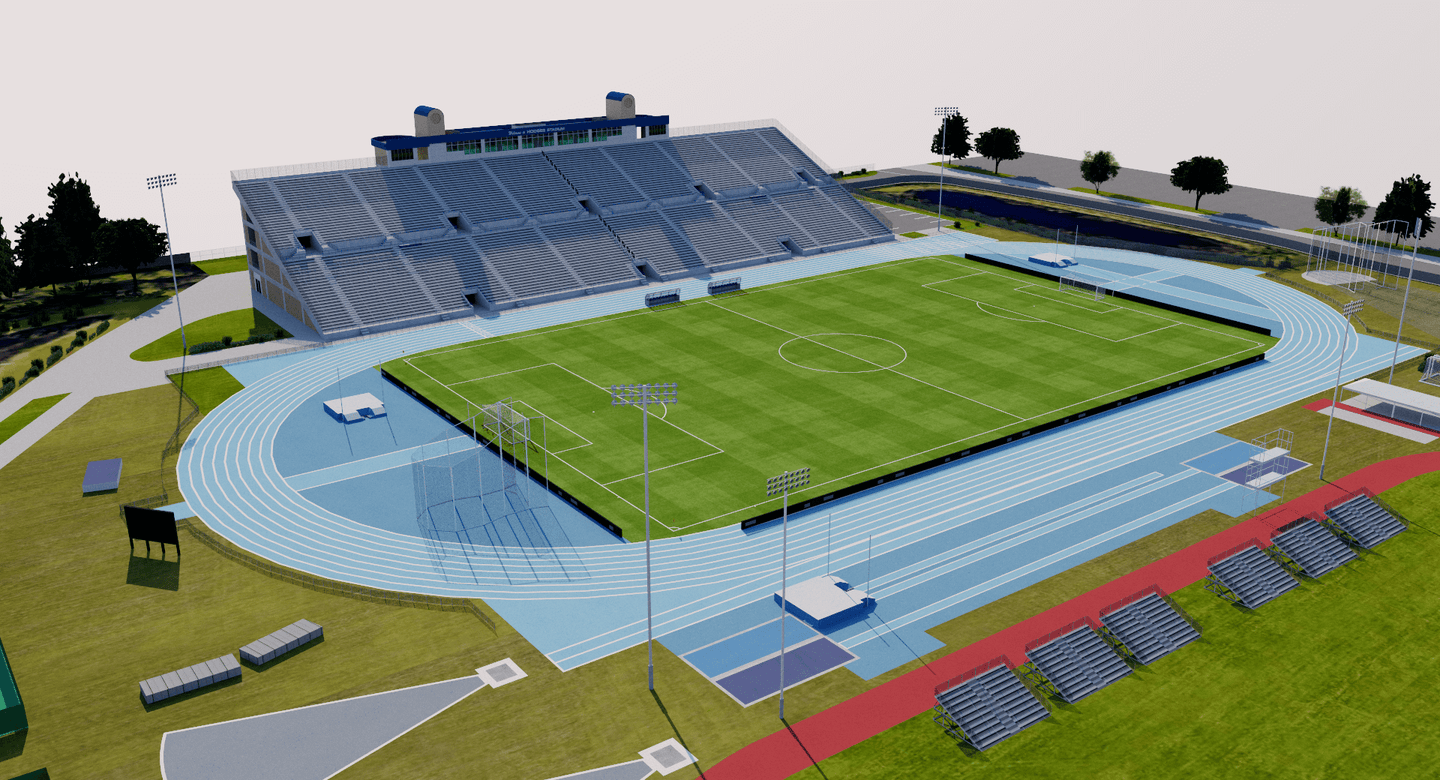 Hodges Stadium North Florida University Jacksonville USA 3D model