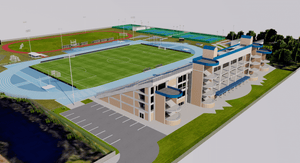 Hodges Stadium North Florida University Jacksonville USA 3D model