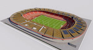 Letzigrund Stadium Zurich Switzerland football soccer athletics render