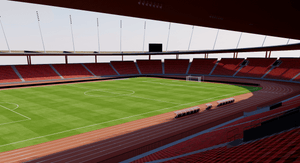 Letzigrund Stadium Zurich Switzerland football soccer athletics render
