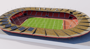 Letzigrund Stadium Zurich Switzerland football soccer athletics render