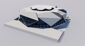 Atlanta Stadium 3D Replica - NFL Retractable Roof Model