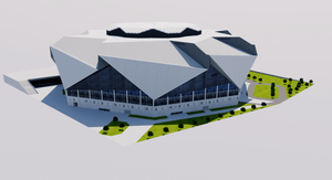 Atlanta Stadium 3D Replica - NFL Retractable Roof Model