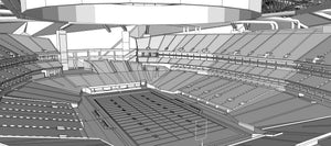 Atlanta Stadium 3D Replica - NFL Retractable Roof Model