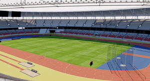 National Athletics Centre Budapest Hungary 3D model