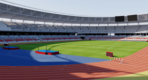 National Athletics Centre Budapest Hungary 3D model