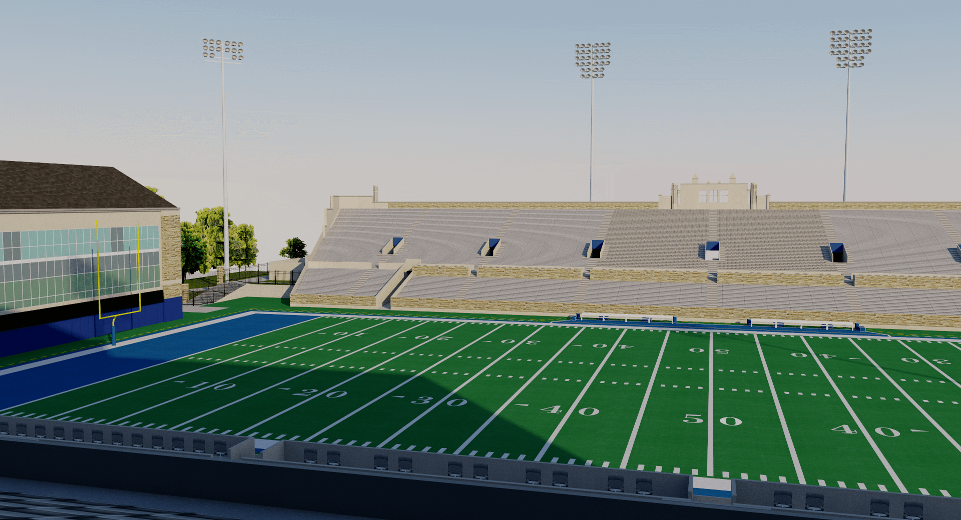 Skelly Field at HA Chapman Stadium University of Tulsa USA 3D model