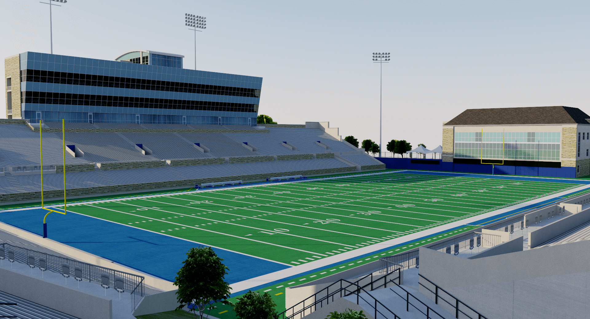 Skelly Field at HA Chapman Stadium University of Tulsa USA 3D model