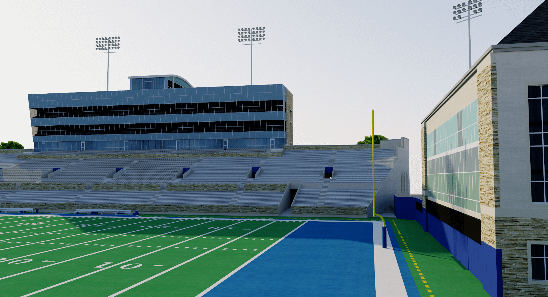 Skelly Field at HA Chapman Stadium University of Tulsa USA 3D model