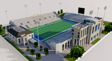 Load image into Gallery viewer, Skelly Field at HA Chapman Stadium - University of Tulsa USA 3D model
