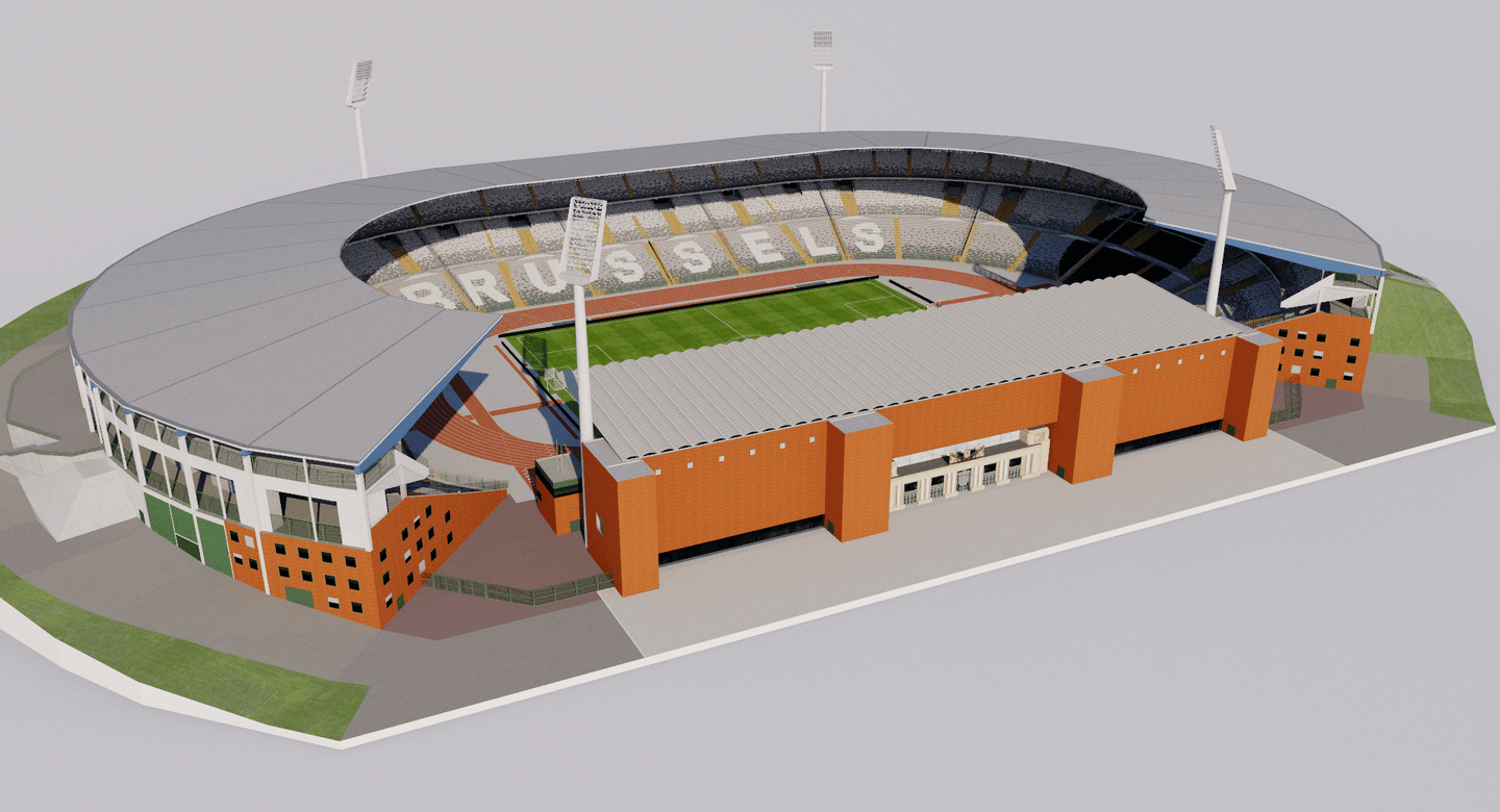 Stade Roi Badouin Brussels belgium 3d geniusandgerry