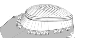 Tokyo Dome Japan 3D Model – Stadium Rendering baseball digital vizrt