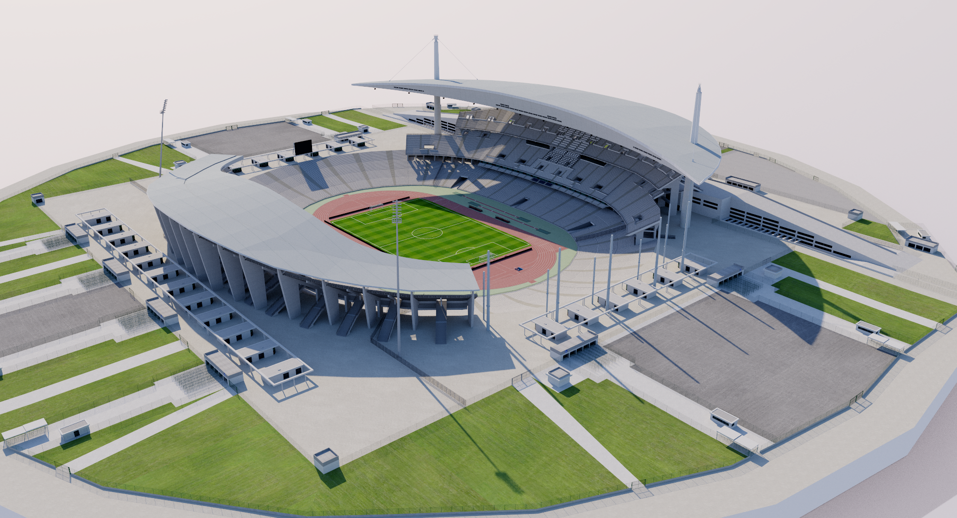 Ataturk Olympic Stadium Istanbul Turkey 3D model Genius Gerry