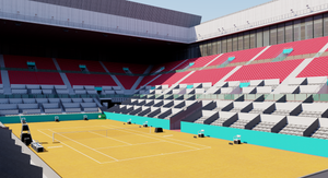 Caja Mágica - Madrid Tennis court 3D model