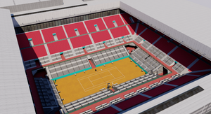 Caja Mágica - Madrid Tennis court 3D model