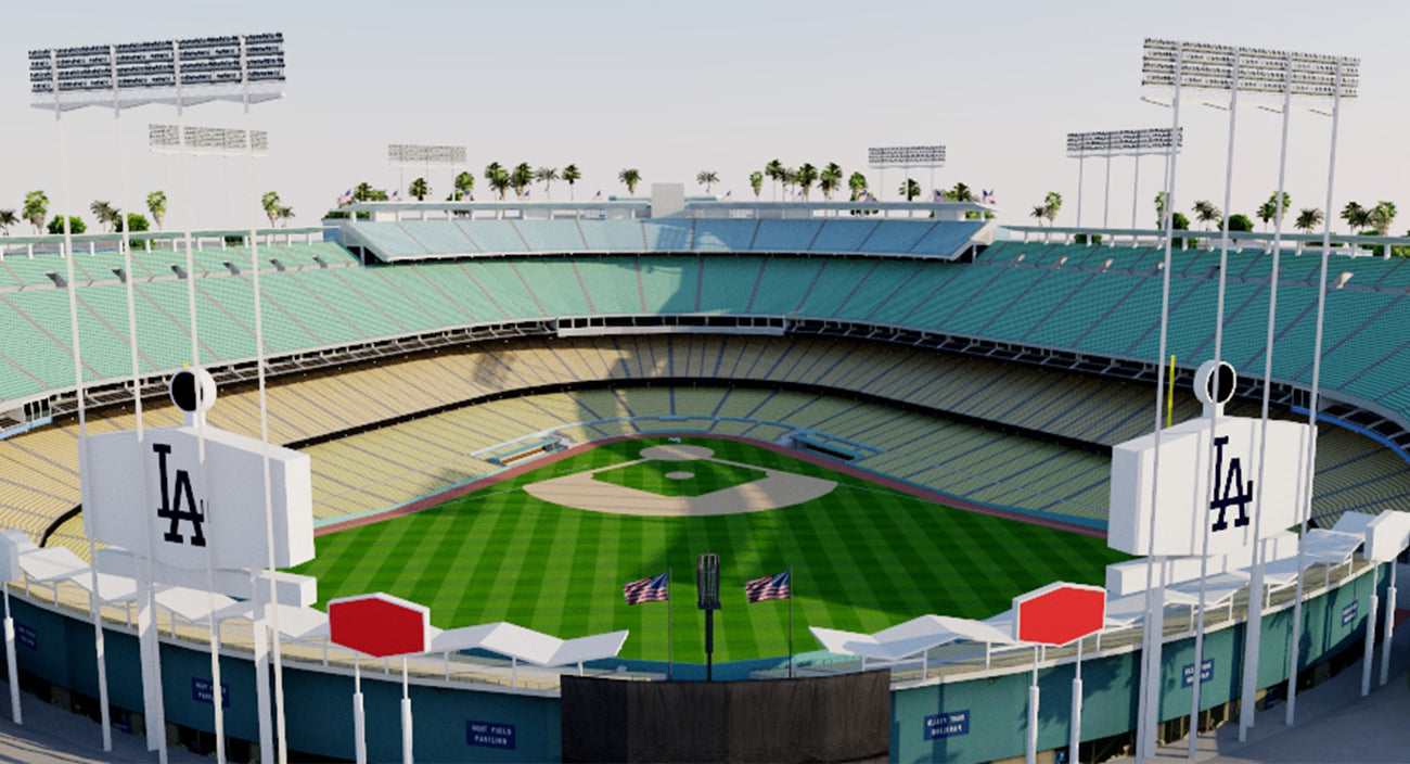 MLB Los Angeles Dodgers 6x19 Stadium 3D View Banner