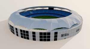 3d stadium Dubai International Cricket Stadium - UAE 3D model