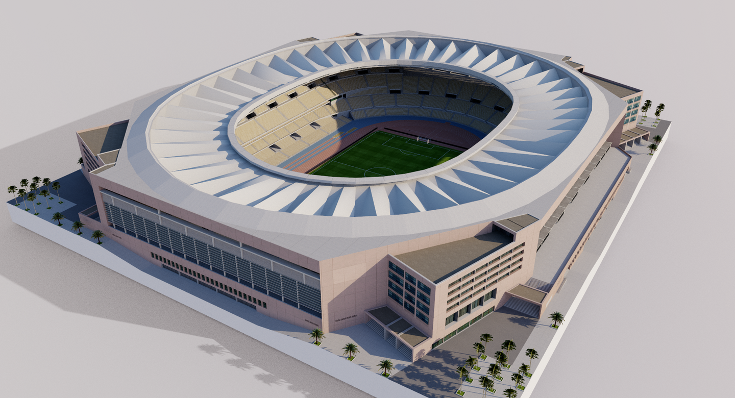 Estadio de La Cartuja - Sevilla Spain 3D model