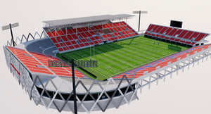 Hanazono Rugby Stadium - Japan 3D model