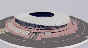 Jaber Al-Ahmad International Stadium - Kuwait 3D model