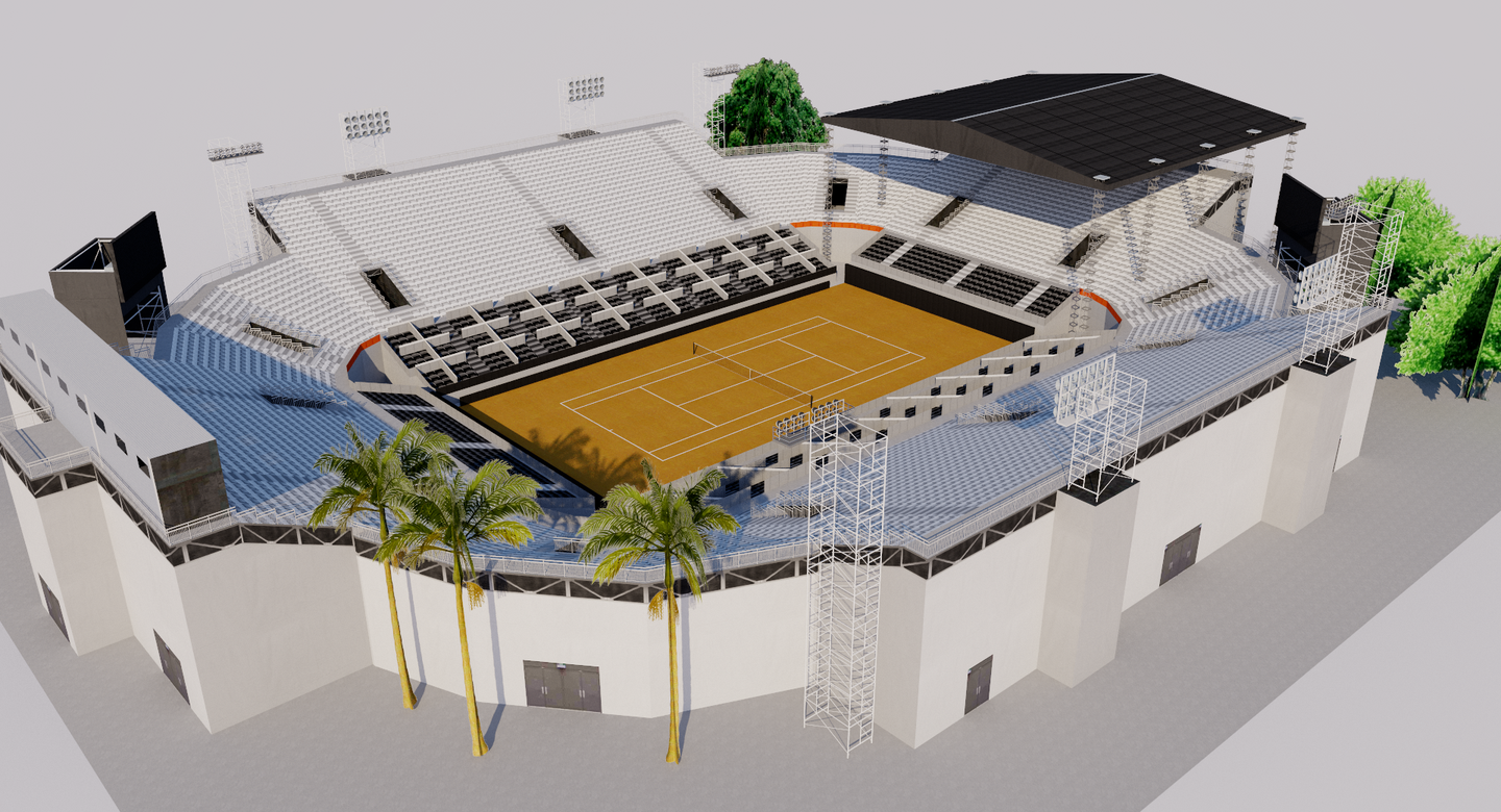 Jockey Club Brasileiro Tennis Stadium - Brazil 3D model – Genius&Gerry