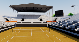 Jockey Club Brasileiro Tennis Stadium - Brazil 3D model