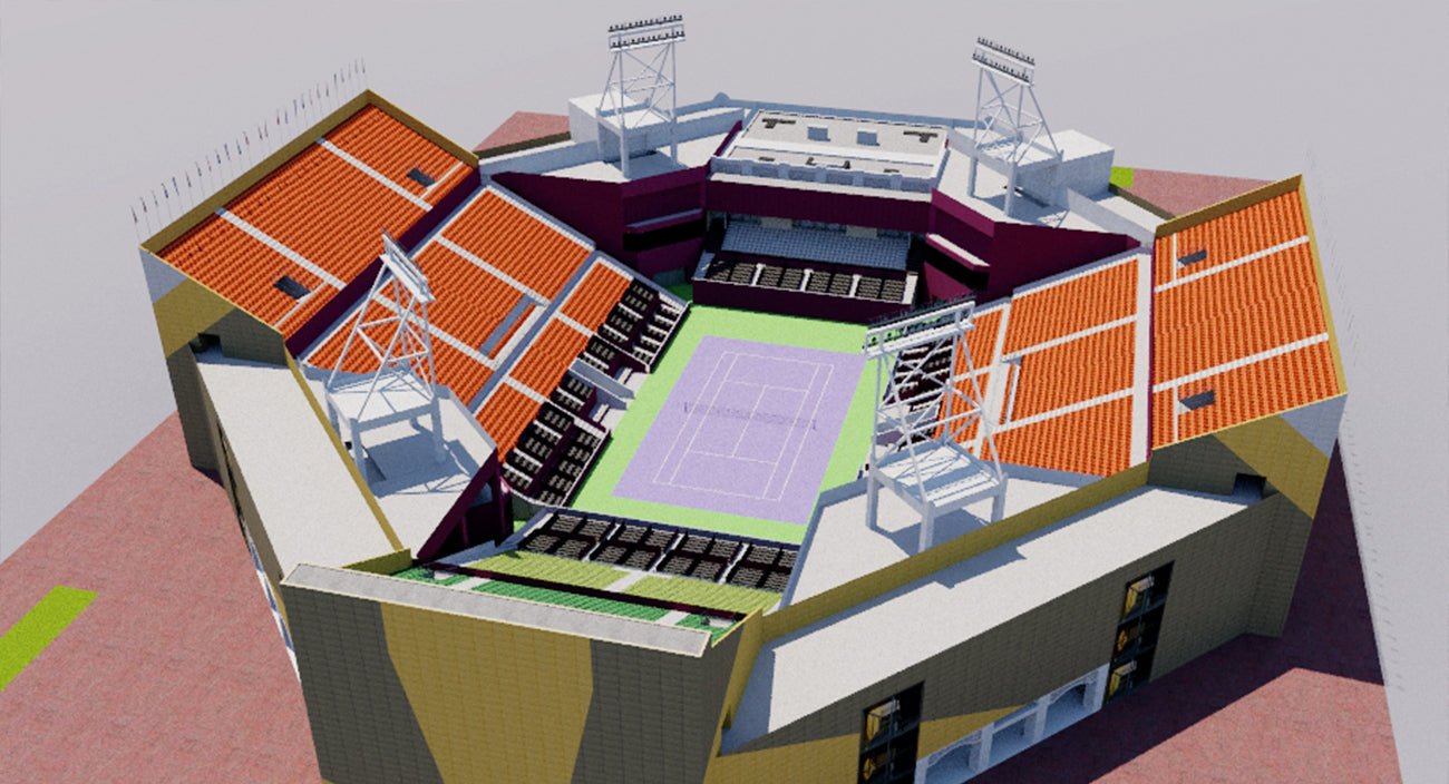 Khalifa International Tennis - Doha, Qatar 3D model