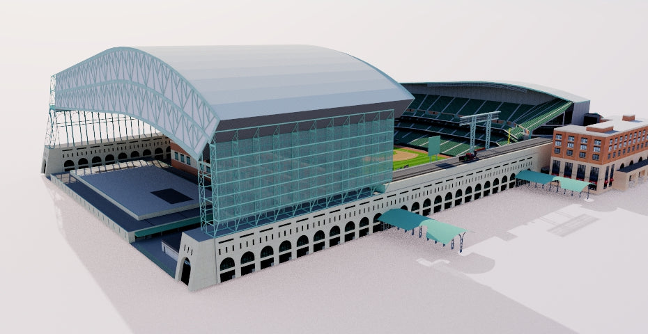Houston Astros Minute Maid Park MLB 3D BRXLZ Stadium Blocks Set
