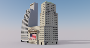 New York Stock Exchange Building - Wall Street USA 3D model