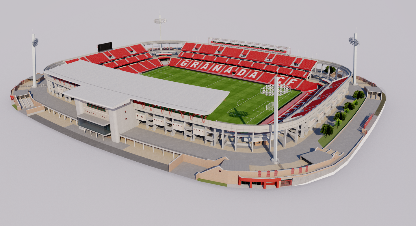 Nuevo Estadio de Los Carmenes - Granada Spain 3D model