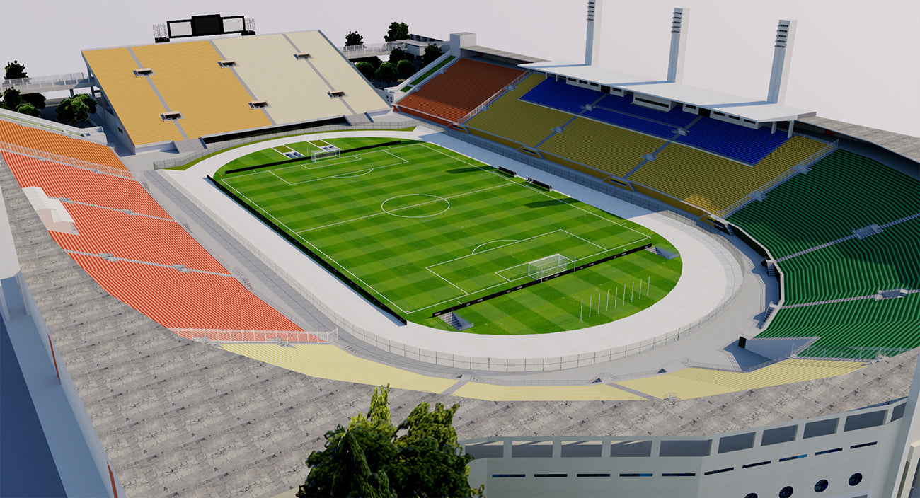Pacaembu Stadium - Sao Paulo, Brazil 3D model