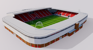 Parc y Scarlets Stadium - Wales 3D model