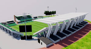 Perth Oval - Australia 3D model