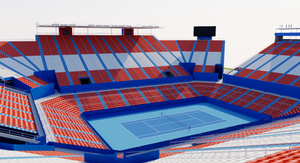 Princess Mundo Imperial Tennis Court - Mexico 3D model