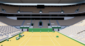 Stade Court Philippe Chatrier - Roland Garros - Paris France 3D model